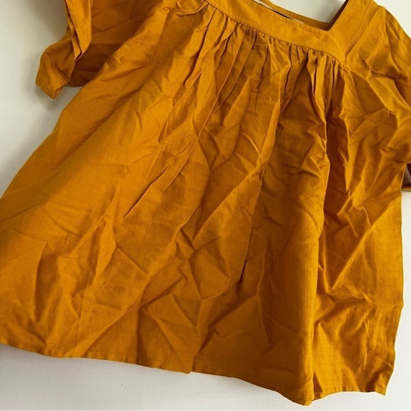 Frye X Anthropologie Marin Mustard Yellow top Size XXS NWT - Picture 2 of 8